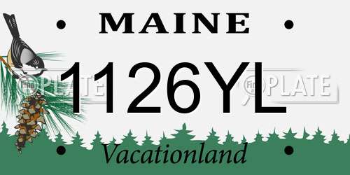 1126YL Maine License Plate