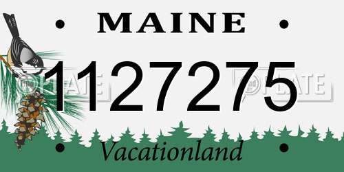 1127275 Maine License Plate