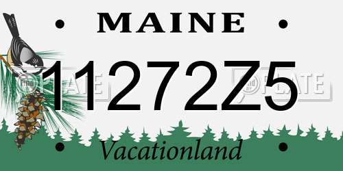 11272Z5 Maine License Plate