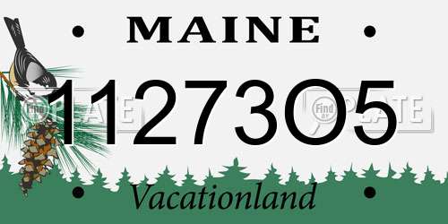 11273O5 Maine License Plate