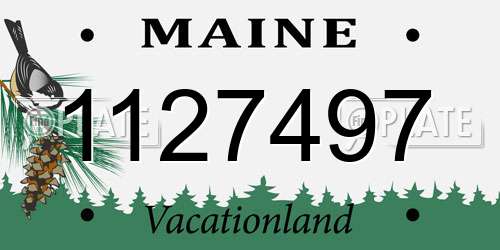1127497 Maine License Plate