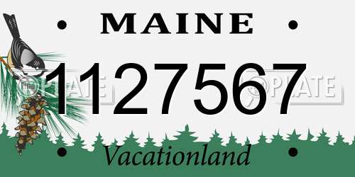 1127567 Maine License Plate