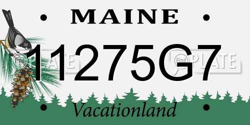 11275G7 Maine License Plate