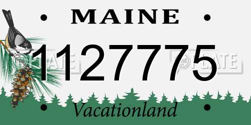 1127775 Maine License Plate