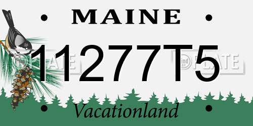 11277T5 Maine License Plate