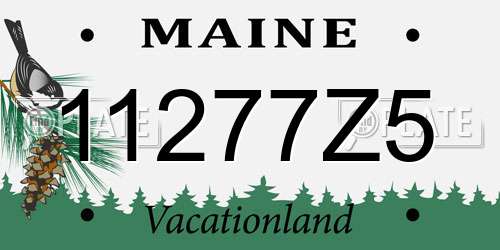 11277Z5 Maine License Plate