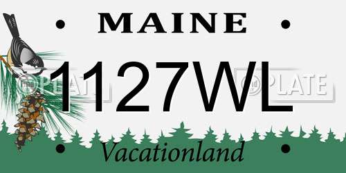 1127WL Maine License Plate