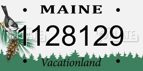 1128129 Maine License Plate