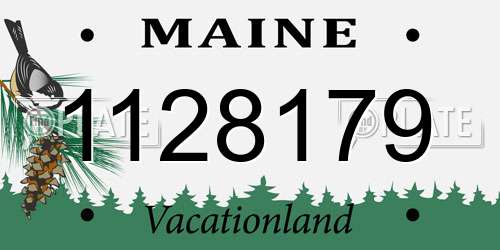 1128179 Maine License Plate