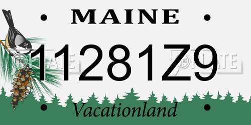 11281Z9 Maine License Plate