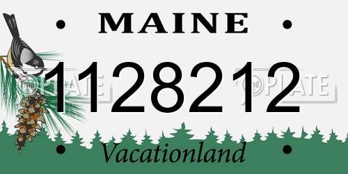 1128212 Maine License Plate