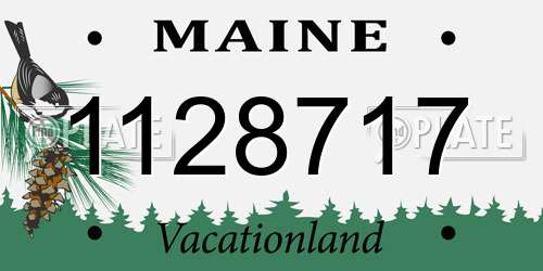 1128717 Maine License Plate