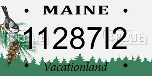 11287I2 Maine License Plate