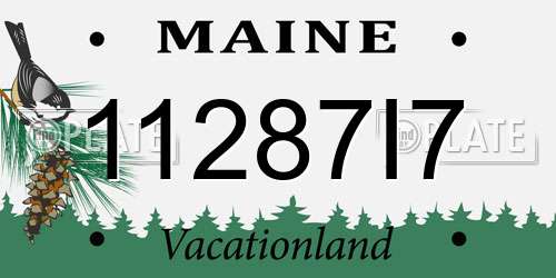 11287I7 Maine License Plate