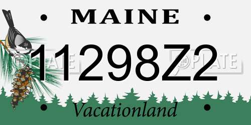 11298Z2 Maine License Plate
