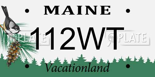 112WT Maine License Plate