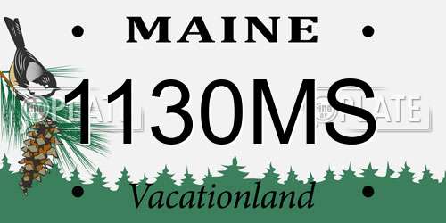 1130MS Maine License Plate