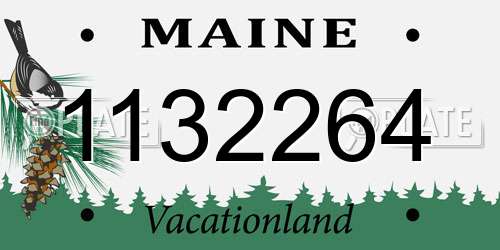 1132264 Maine License Plate