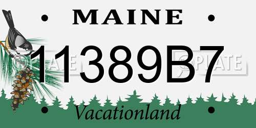 11389B7 Maine License Plate