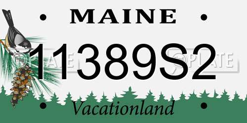 11389S2 Maine License Plate