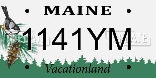 1141YM Maine License Plate
