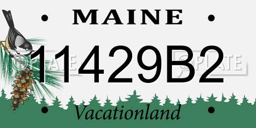 11429B2 Maine License Plate