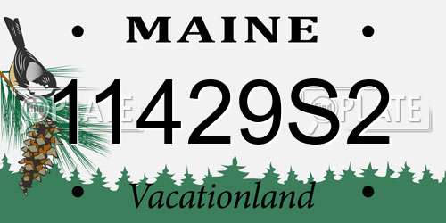 11429S2 Maine License Plate