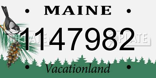 1147982 Maine License Plate
