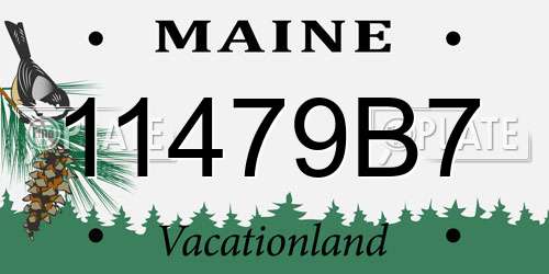 11479B7 Maine License Plate