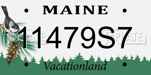 11479S7 Maine License Plate