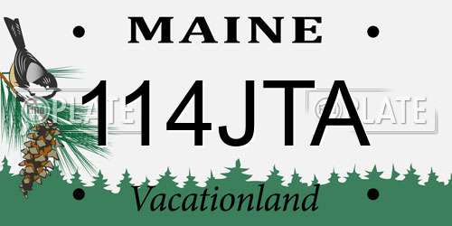 114JTA Maine License Plate