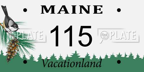 115 Maine License Plate