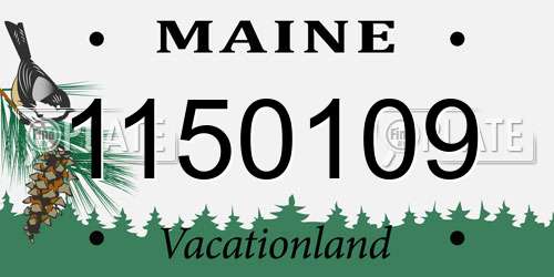 1150109 Maine License Plate