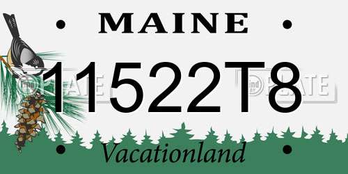 11522T8 Maine License Plate