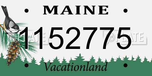 1152775 Maine License Plate
