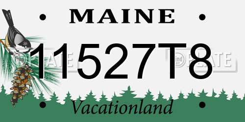 11527T8 Maine License Plate