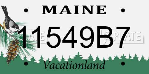 11549B7 Maine License Plate