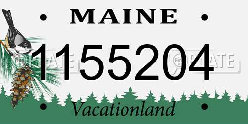 1155204 Maine License Plate