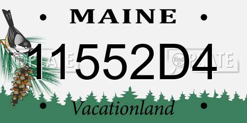 11552D4 Maine License Plate