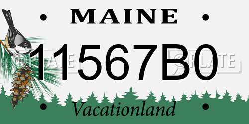 11567B0 Maine License Plate