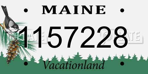 1157228 Maine License Plate