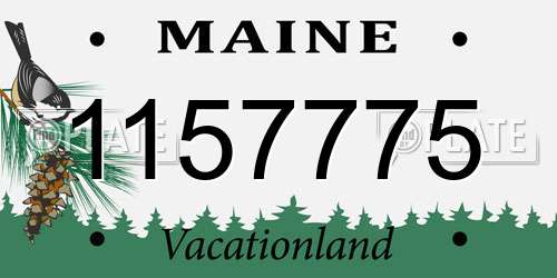 1157775 Maine License Plate