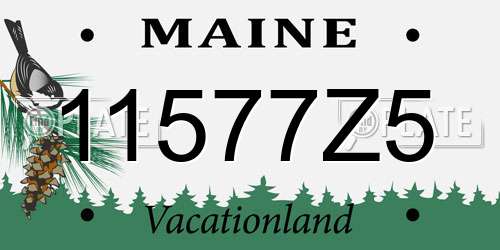 11577Z5 Maine License Plate