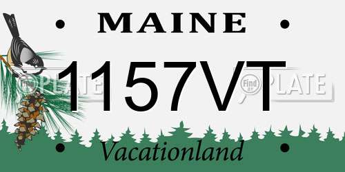 1157VT Maine License Plate