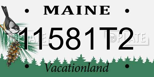 11581T2 Maine License Plate