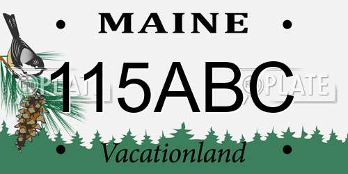 115ABC Maine License Plate