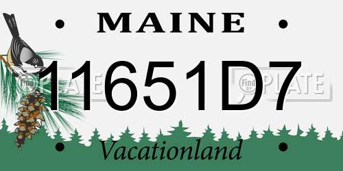 11651D7 Maine License Plate