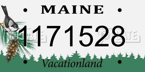 1171528 Maine License Plate