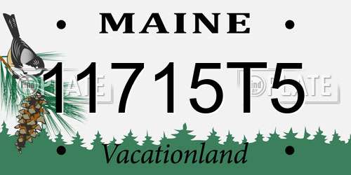 11715T5 Maine License Plate