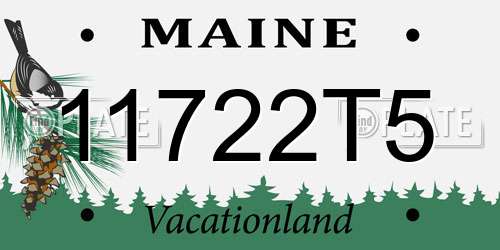 11722T5 Maine License Plate